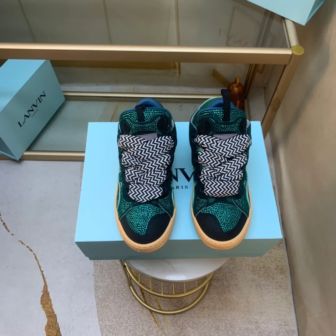 💰620. Lanvin LANVIN. 22 colors: nubuck fabric, breathable mesh, cowhide feet! Same style for men and women: sizes 35-46! High and low versions!